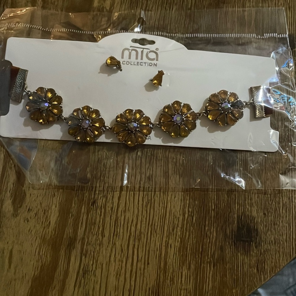 Mia collection earring and choker set